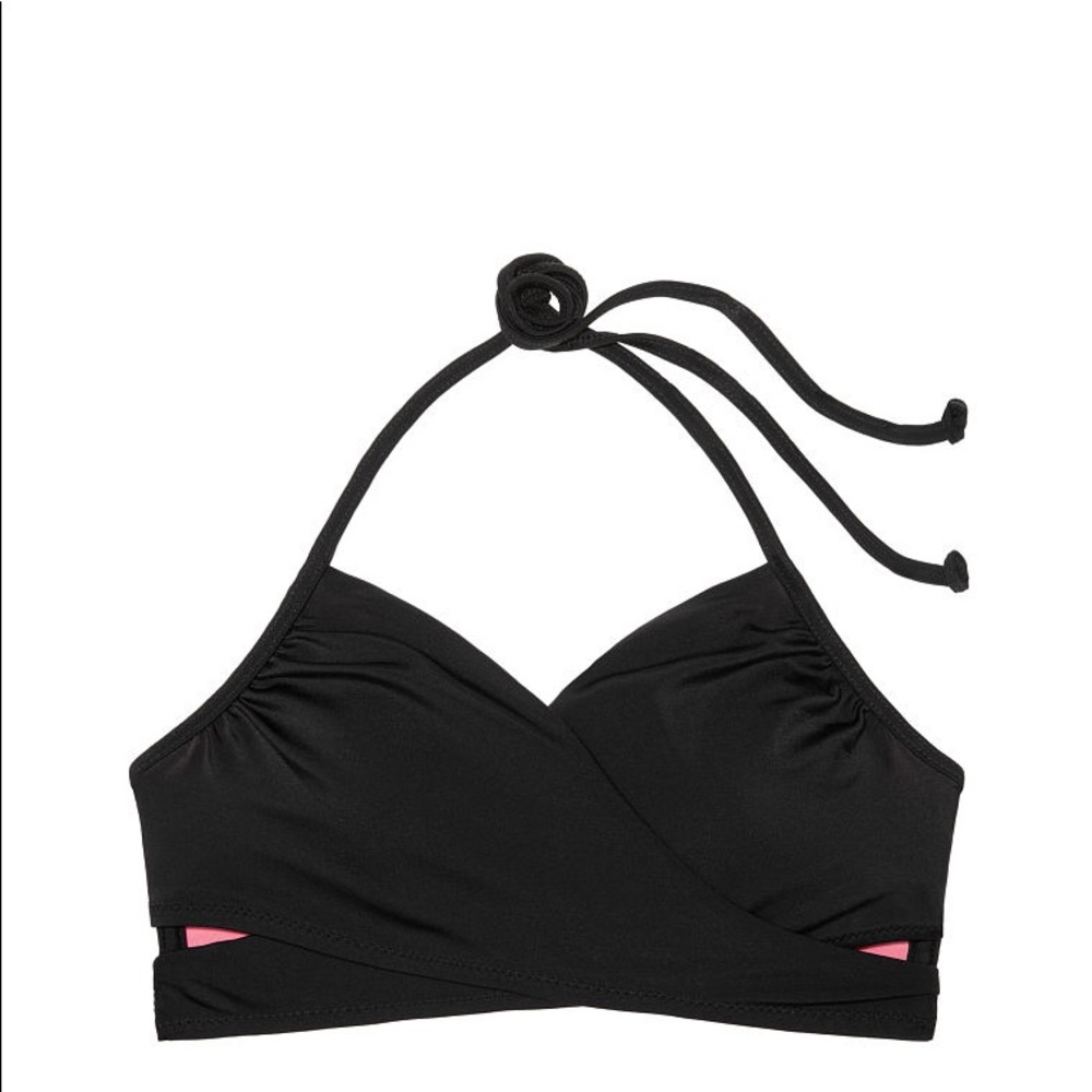 NWOT PINK VS strappy bikini top